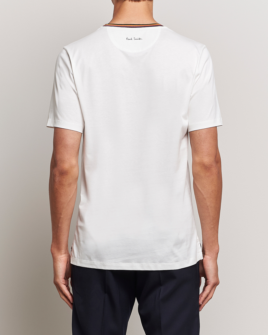 Herren | T-Shirts | Paul Smith | Stripe Rib Crew Neck T-Shirt White