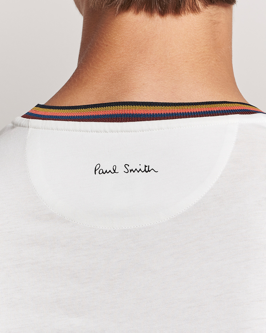 Herren | T-Shirts | Paul Smith | Stripe Rib Crew Neck T-Shirt White