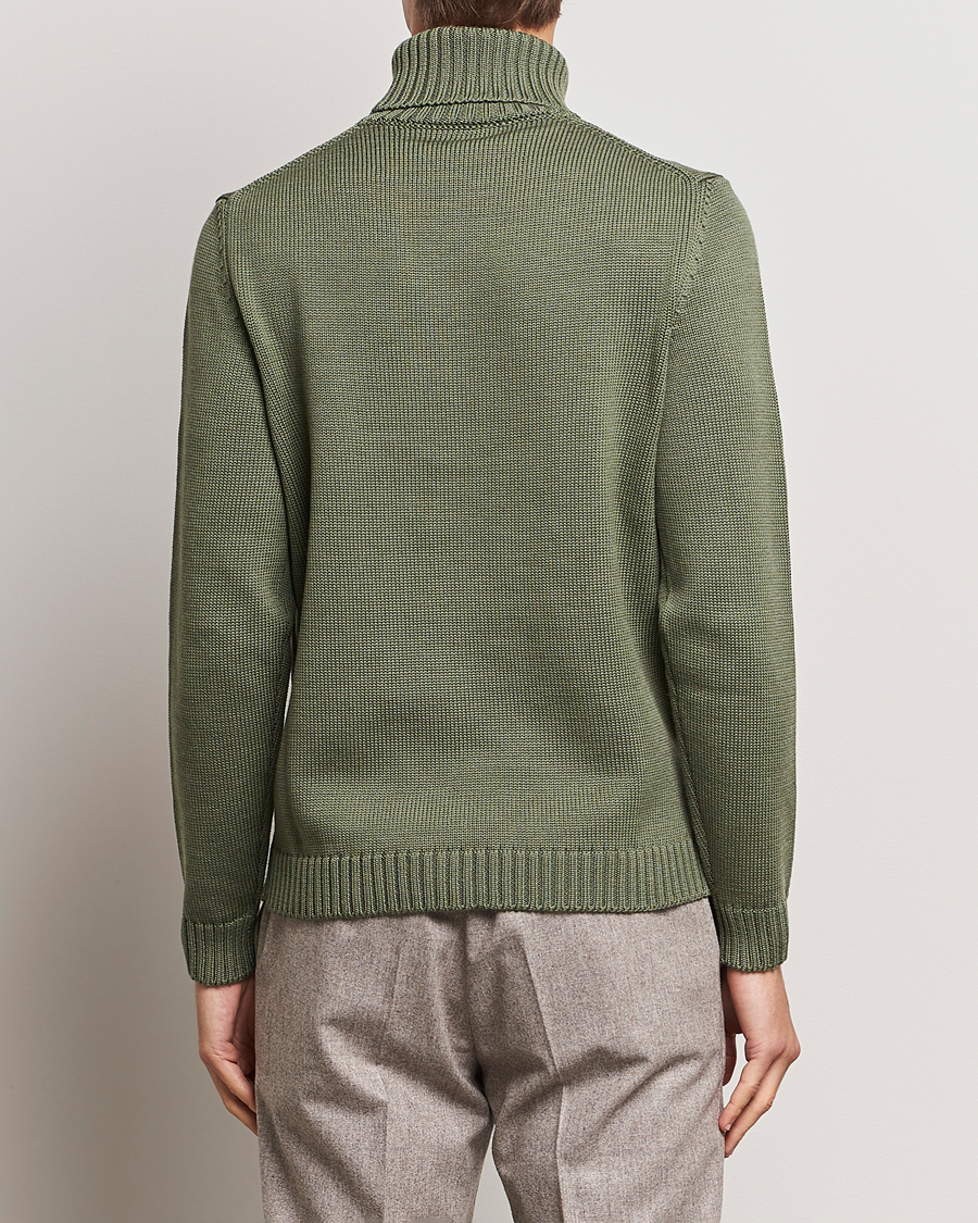 Herren | Pullover | Zanone | Virgin Merino Wool Rollneck Olive