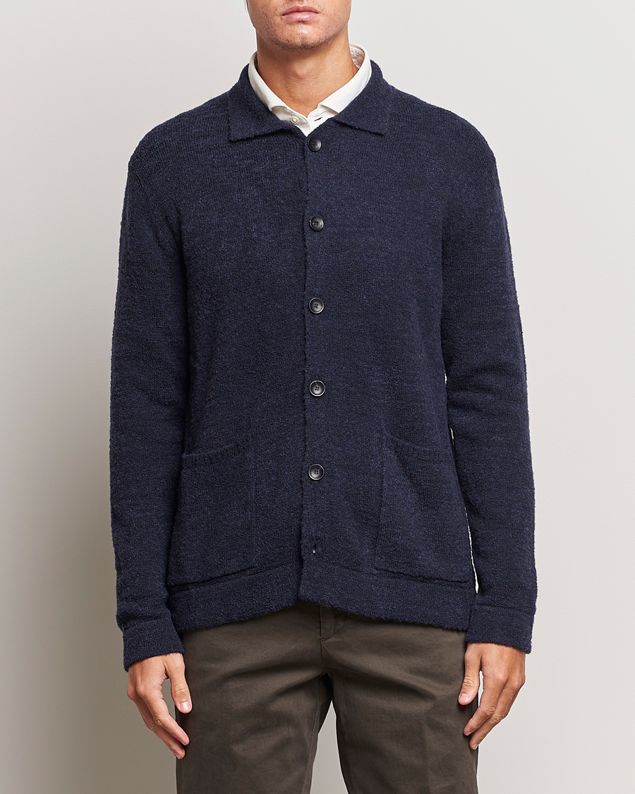 Herren |  | Zanone | Boucle Wool Chore Jacket Navy