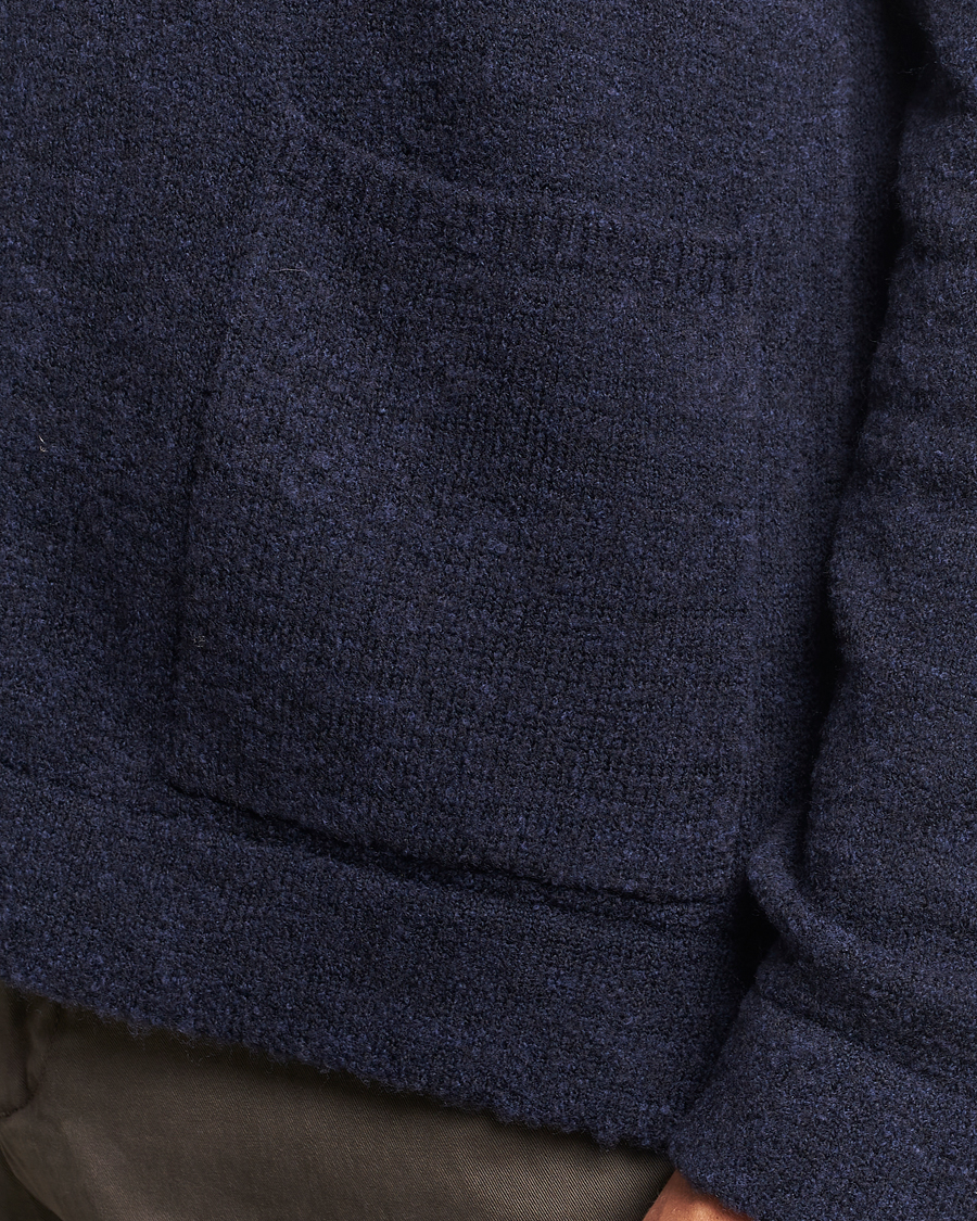 Herren | Pullover | Zanone | Boucle Wool Chore Jacket Navy