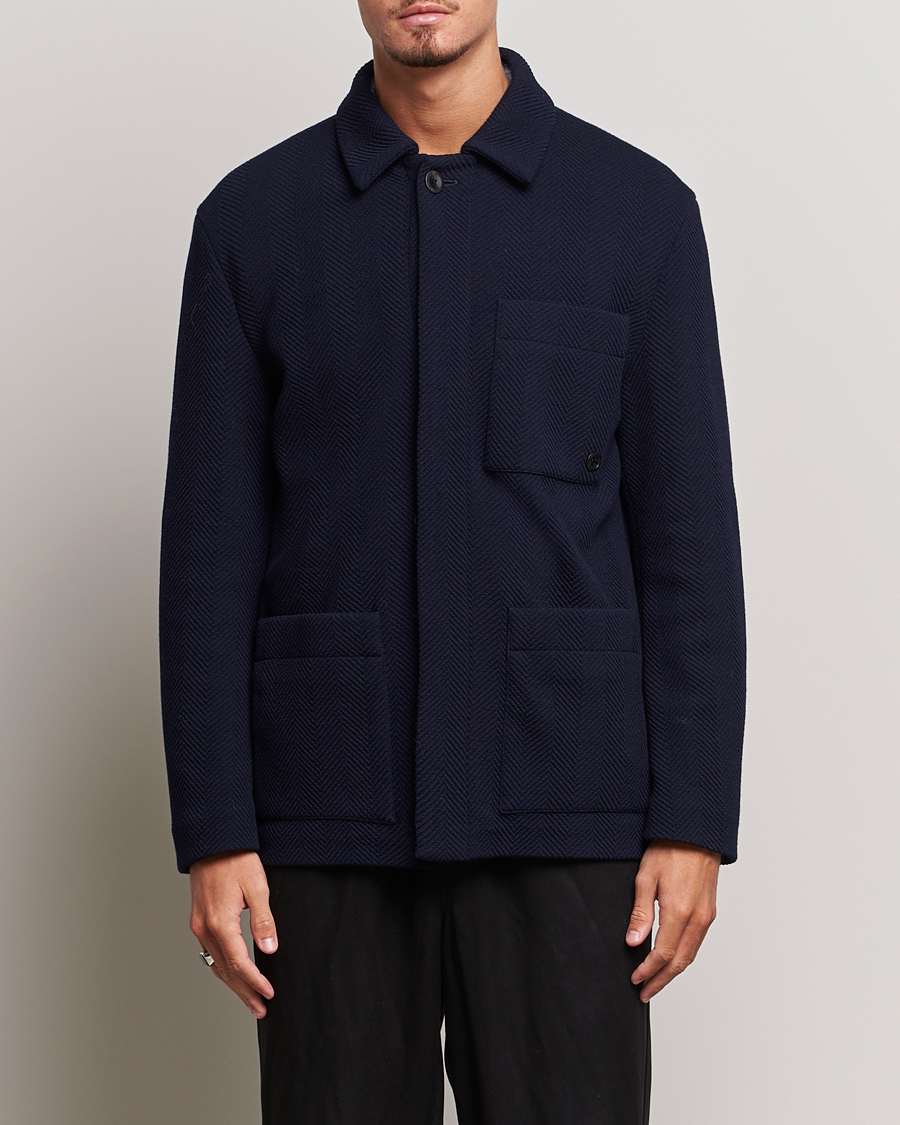 Herren | Giorgio Armani | Giorgio Armani | Heavy Jersey Chore Jacket Navy