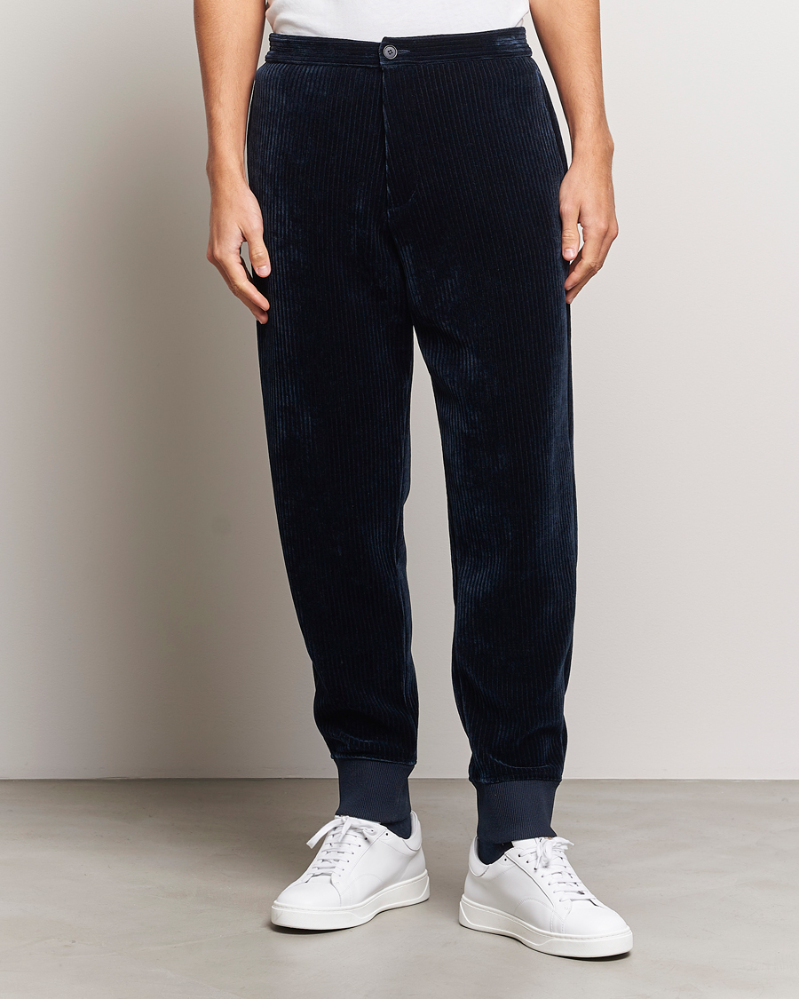 Herren | Hosen | Giorgio Armani | Jersey Corduroy Pants Navy