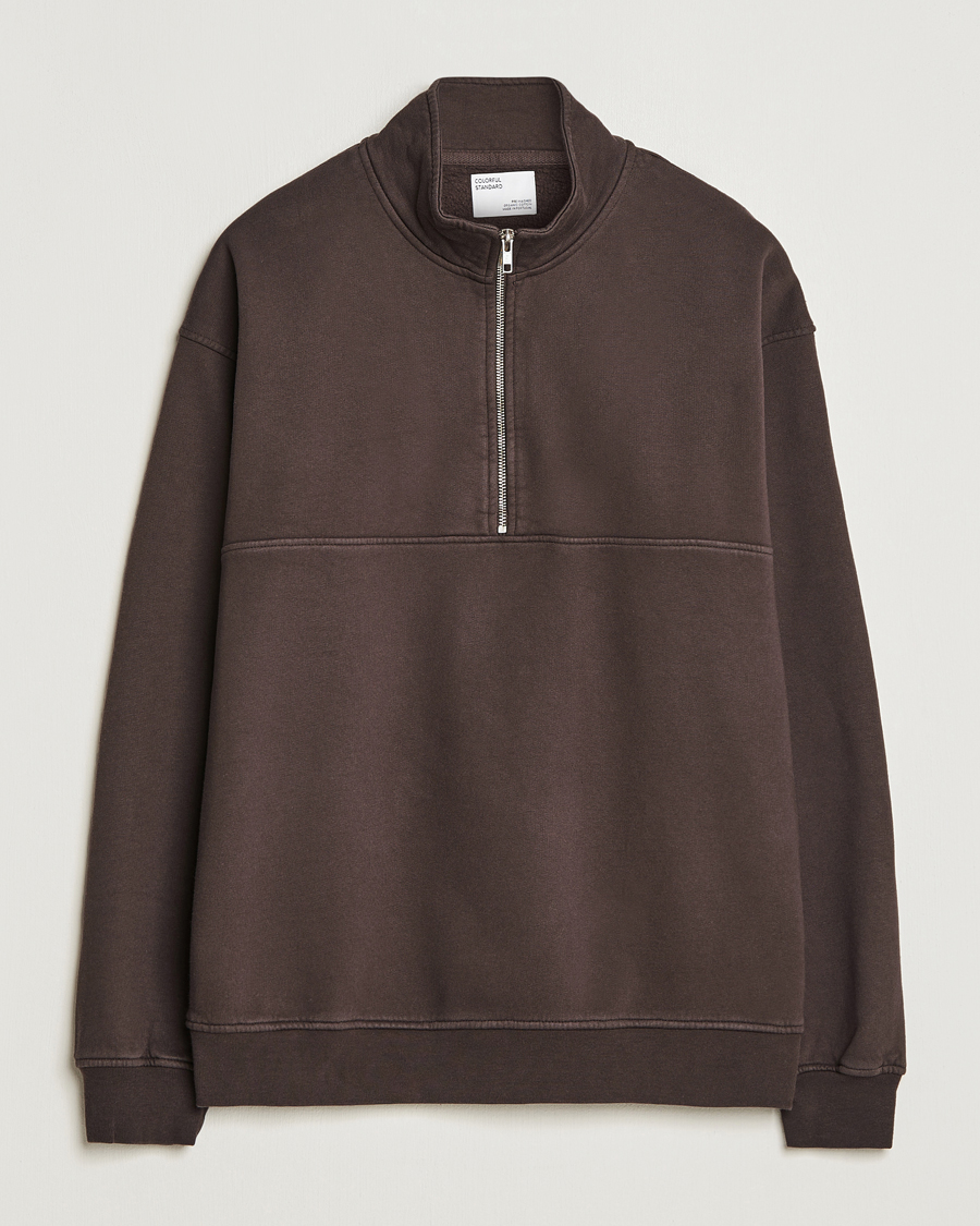 Herren | Pullover | Colorful Standard | Classic Organic Half-Zip Coffee Brown