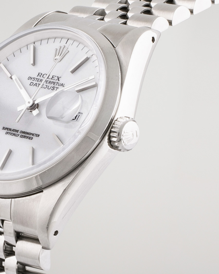 Herren | Rolex Pre-Owned Datejust 16200 Oystert Perpetual Steel White Steel White | Rolex Pre-Owned | Datejust 16200 Oystert Perpetual Steel White Steel White