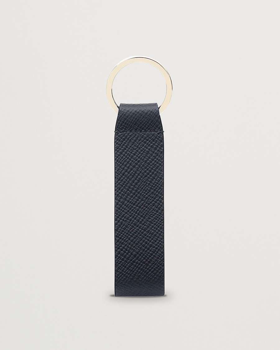 Men |  | Smythson | Panama Leather Keyring Navy