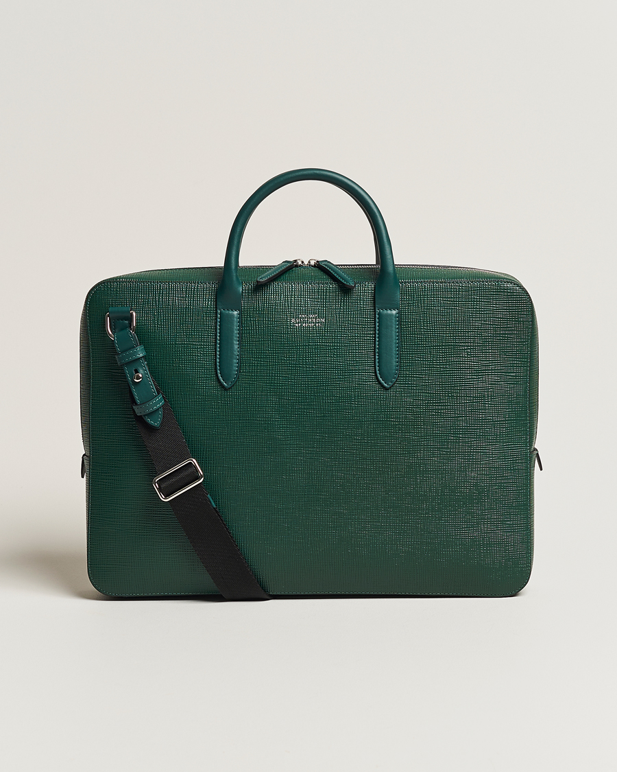 Herren | Smythson Panama Lightweight Briefcase Forest Green | Smythson | Panama Lightweight Briefcase Forest Green