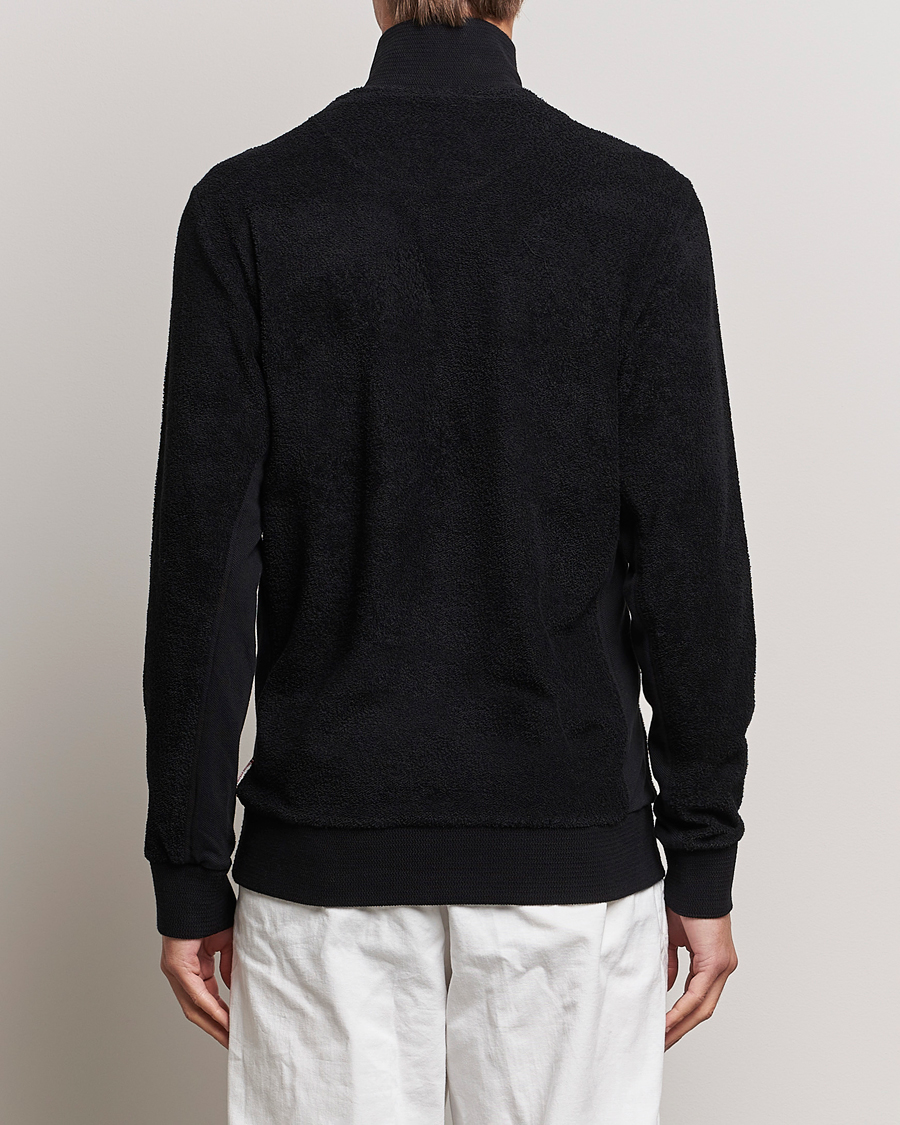 Herren | Pullover | Orlebar Brown | Isar Mix Texture Half-Zip Black