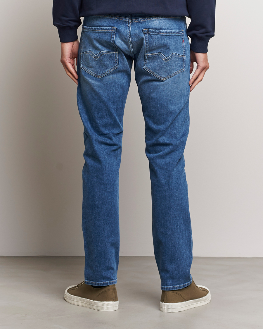 Herren | Jeans | Replay | Rocco Tapered Stretch Jeans Medium Blue