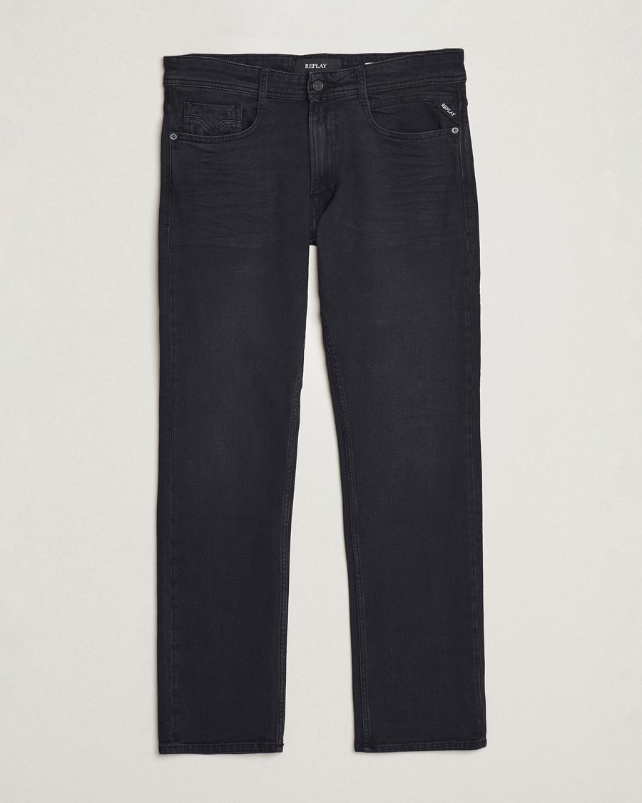 Herren | Jeans | Replay | Rocco Tapered Stretch Jeans Washed Black