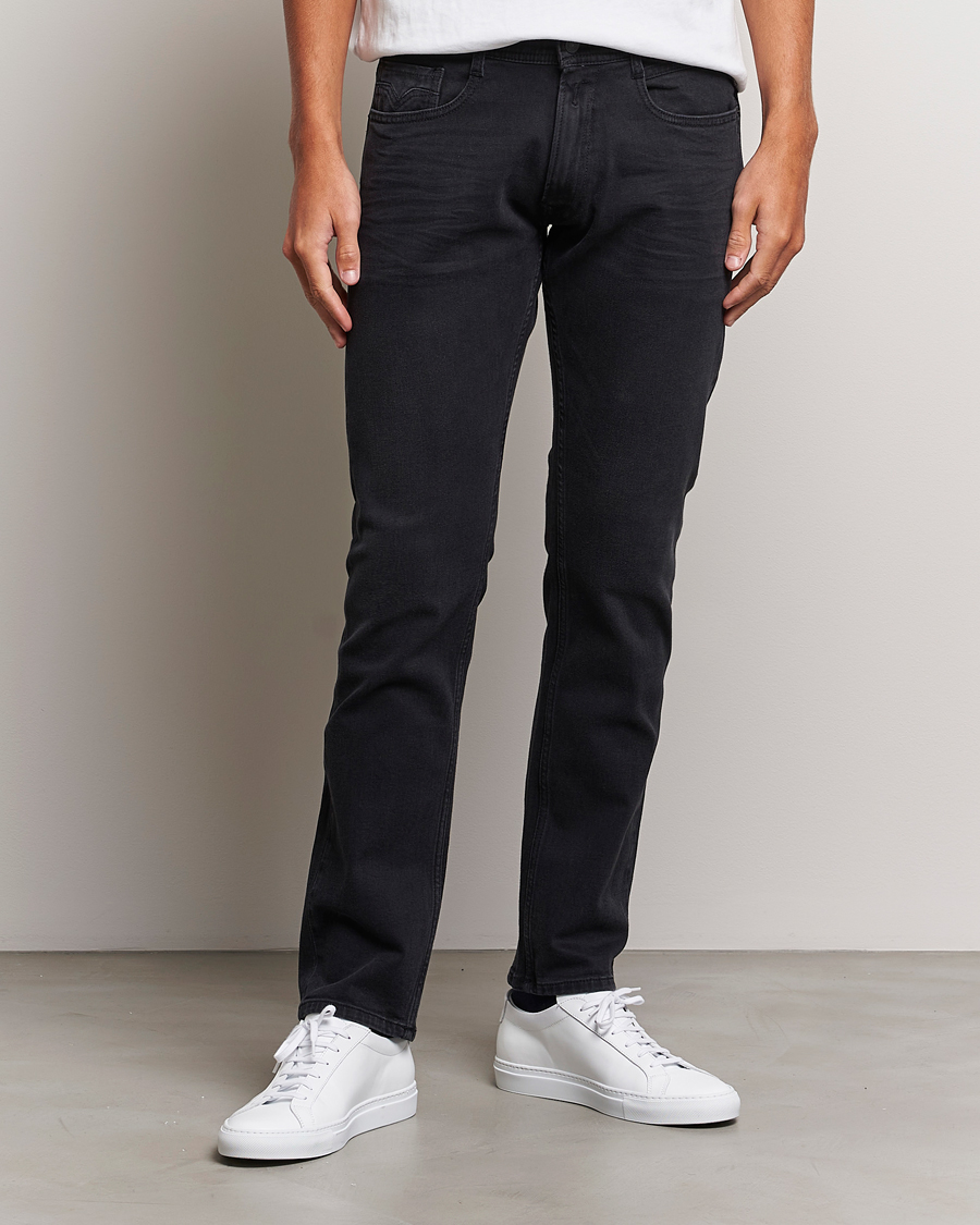 Herren | Jeans | Replay | Rocco Tapered Stretch Jeans Washed Black