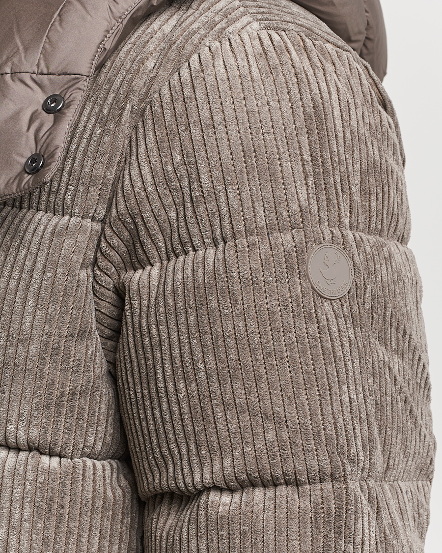 Herren | Jacken | Save The Duck | Albus Cord Padded Puffer Jacket Mud Grey