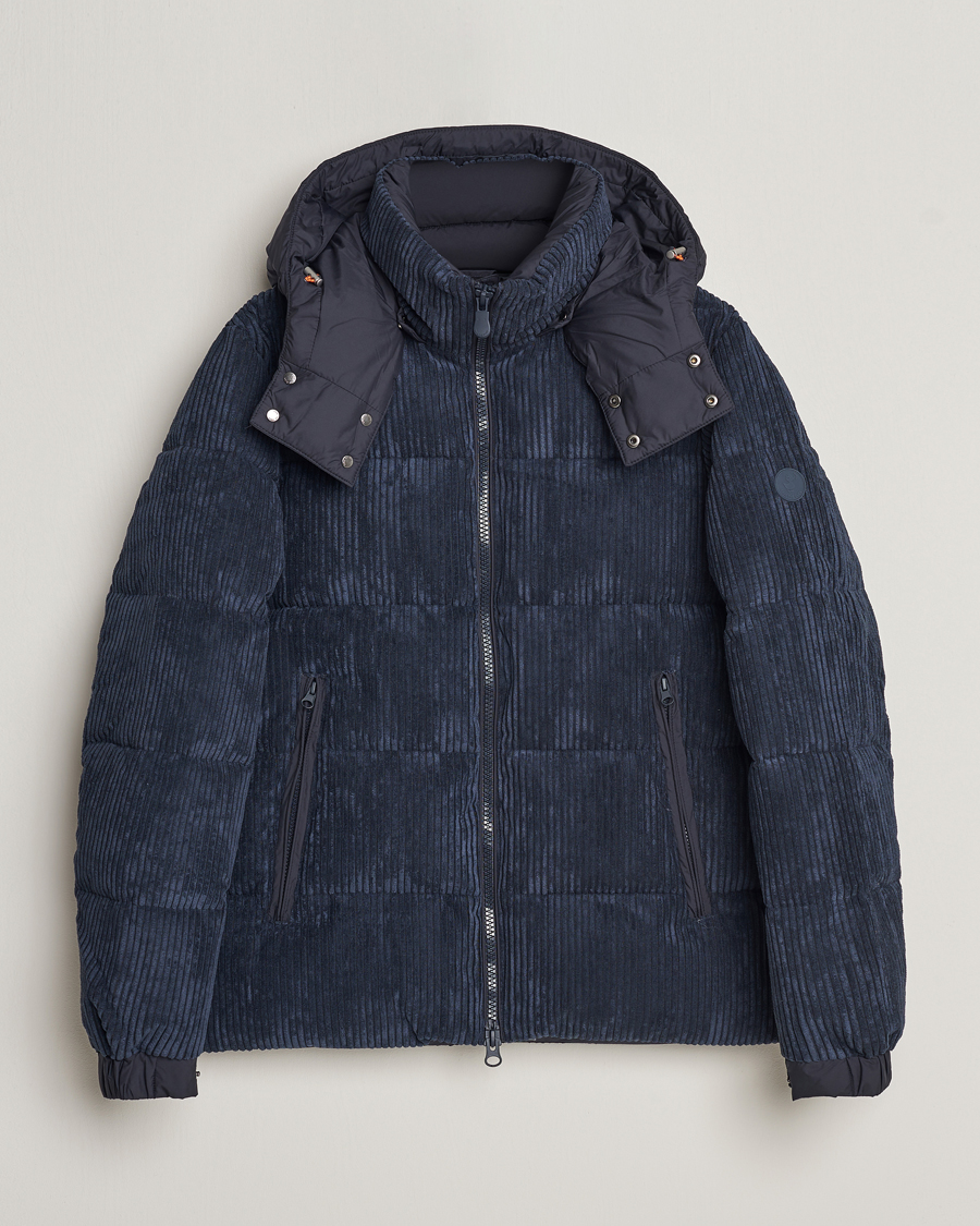 Herren | Jacken | Save The Duck | Albus Cord Padded Puffer Jacket Blue Black