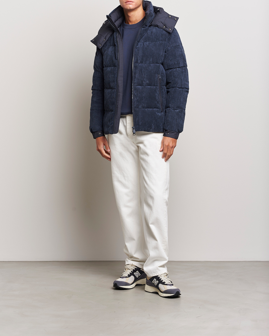 Herren | Jacken | Save The Duck | Albus Cord Padded Puffer Jacket Blue Black