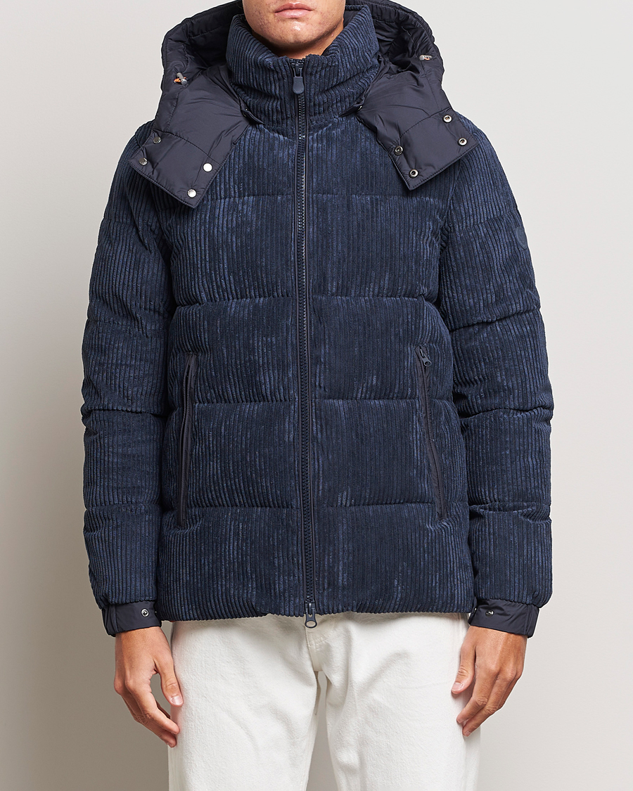 Herren | Jacken | Save The Duck | Albus Cord Padded Puffer Jacket Blue Black