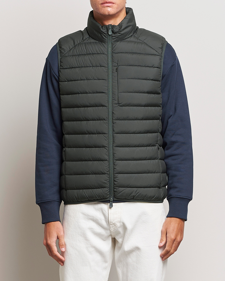 Herren | Save The Duck | Save The Duck | Rhus Matt Lightweight Vest Green Black