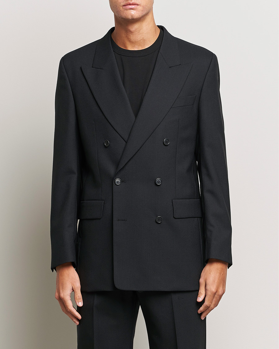Herren | Kombi-Sakko | Sunflower | Double Breasted Wool Blazer Black