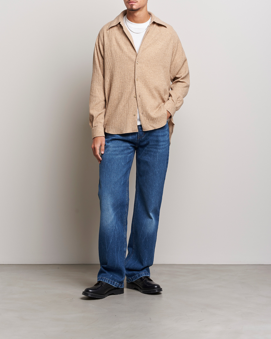 Herren | Hemden | Sunflower | Please Light Wool Shirt Beige