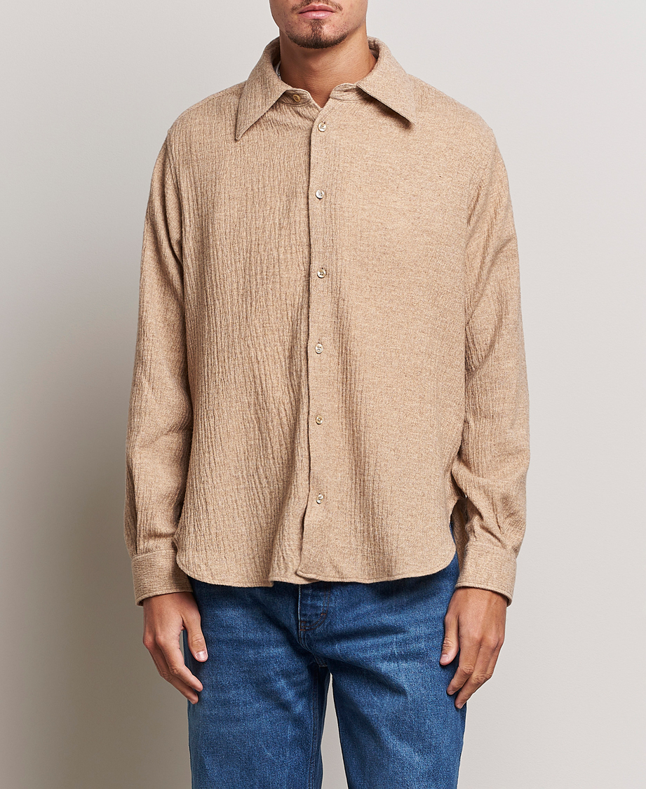 Herren |  | Sunflower | Please Light Wool Shirt Beige