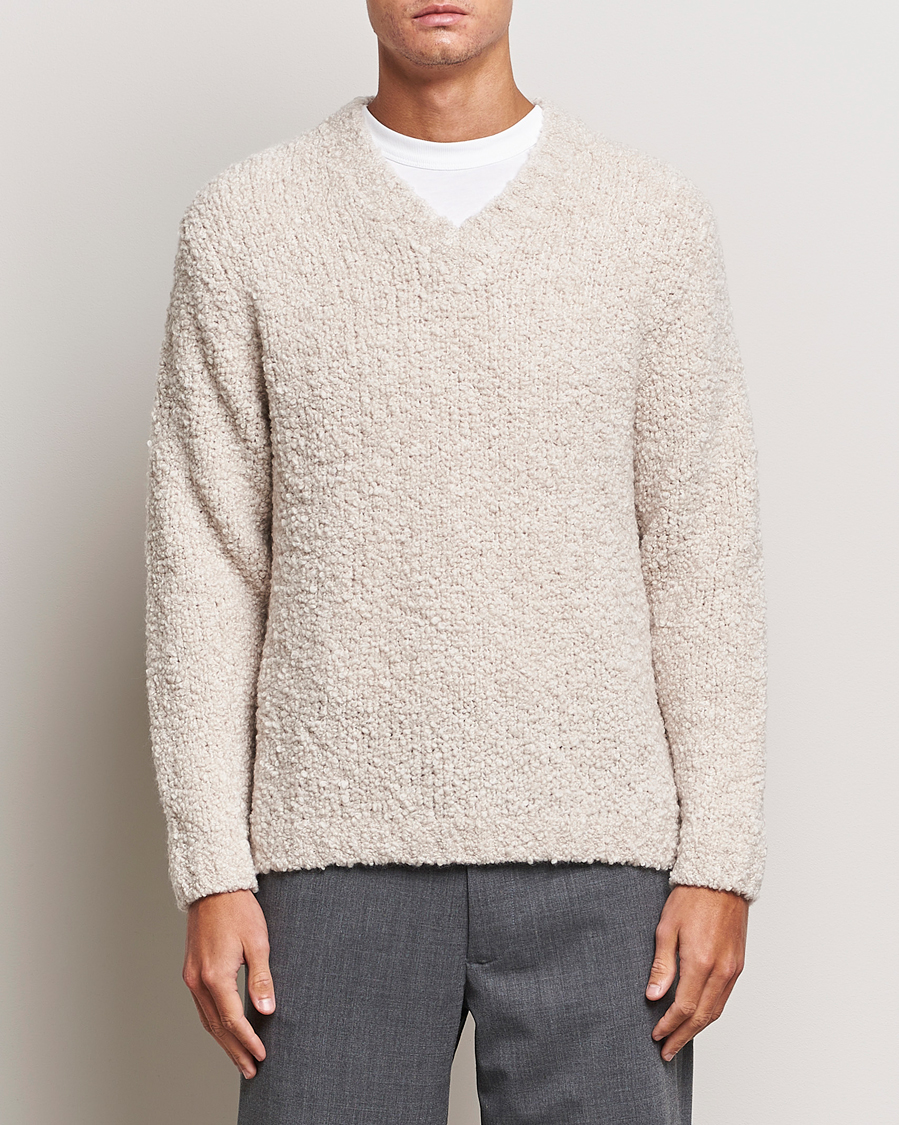 Herren |  | Sunflower | Aske Boucle Sweater Off White