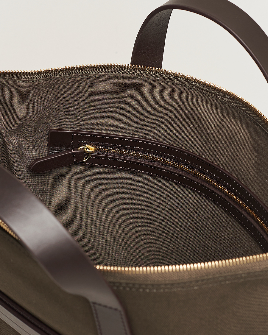 Herren | Taschen | Mismo | MismoM/S Canvas Slim BriefArmy/Dark Brown