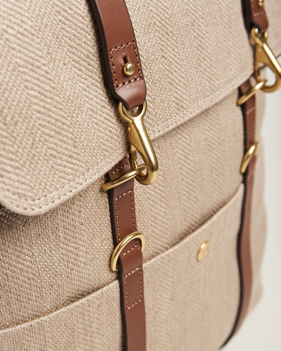 Herren | Mismo M/S Backpack Grand Herringbone/Cuoio | Mismo | M/S Backpack Grand Herringbone/Cuoio