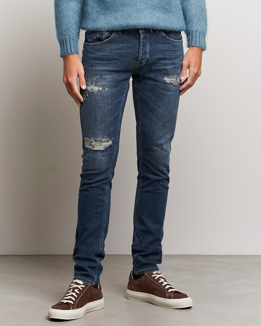 Herren | Jeans | Dondup | George Destroyed Jeans Dark Blue