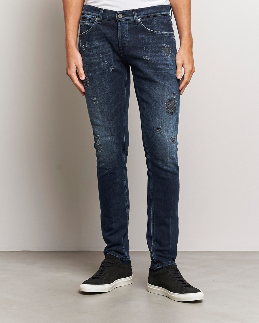 Herren | Slim fit | Dondup | George Destroyed Jeans Blue Black