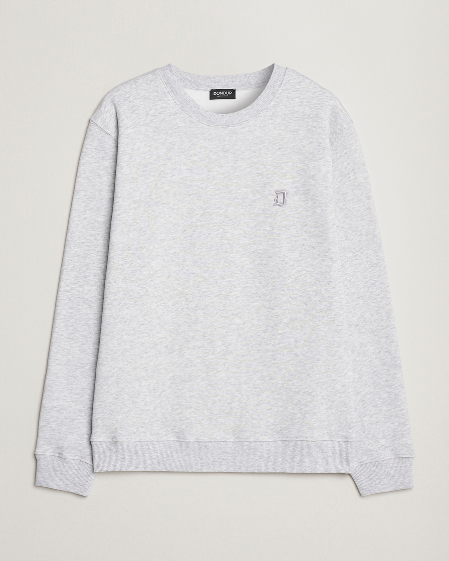 Herren | Graue Sweatshirts | Dondup | Logo Crew Neck Sweatshirt Light Grey