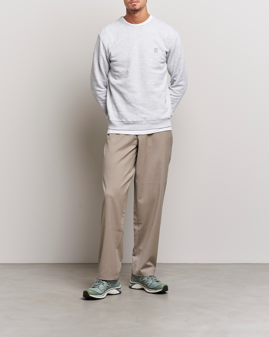 Herren | Pullover | Dondup | Logo Crew Neck Sweatshirt Light Grey