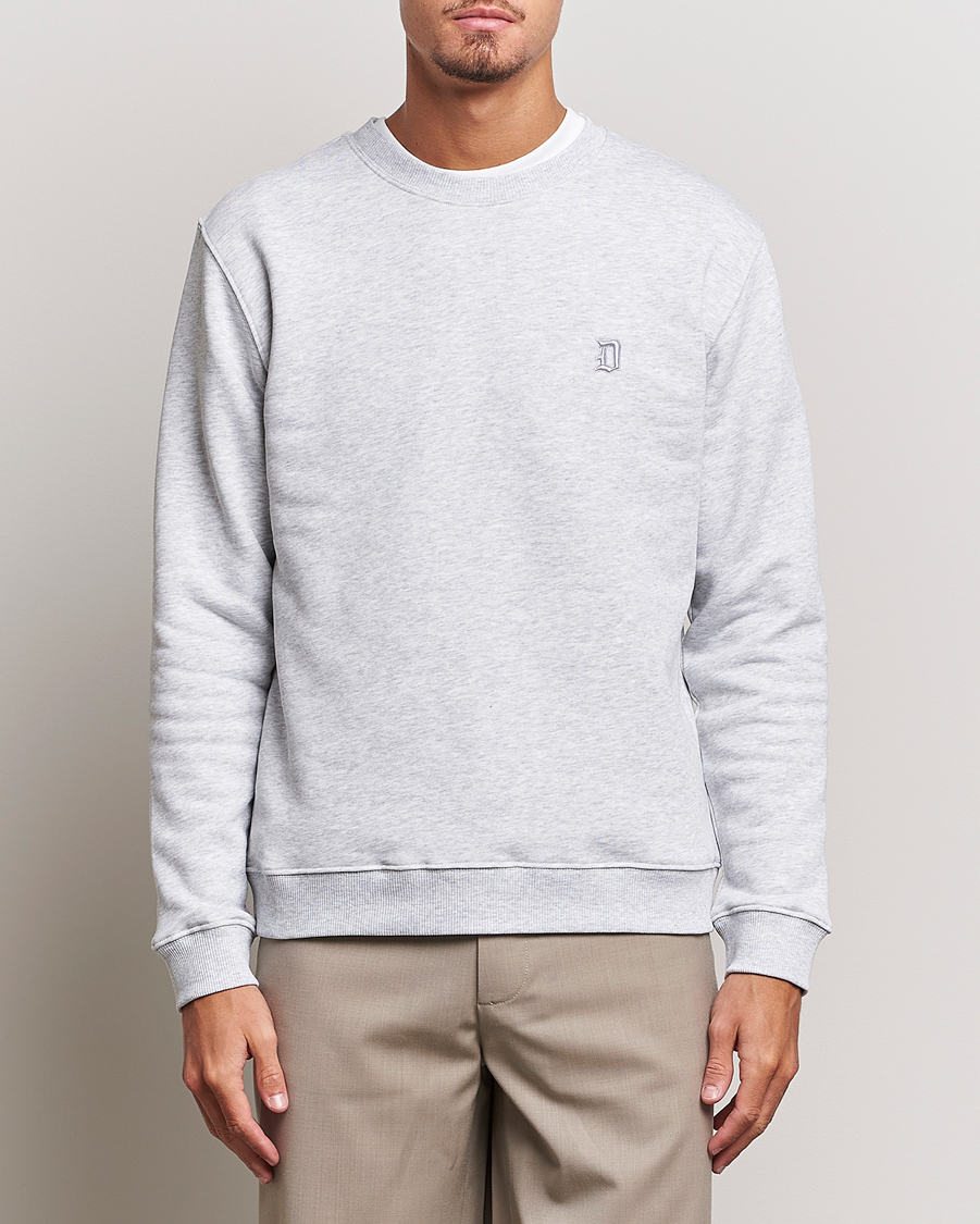 Herren | Graue Sweatshirts | Dondup | Logo Crew Neck Sweatshirt Light Grey