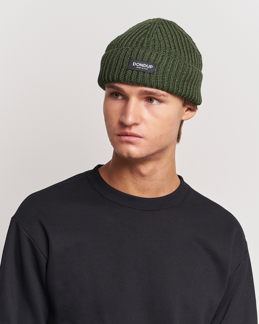 Herren |  | Dondup | Ribbed Beanie Olive Green