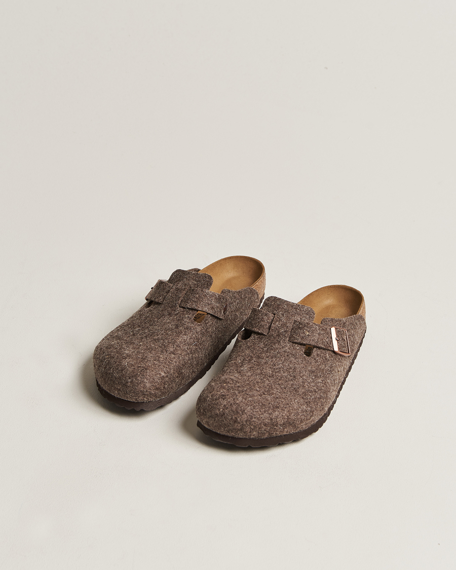 Herren | Hausschuhe & Pantoletten | BIRKENSTOCK | Boston Classic Footbed Wool Felt Cacao