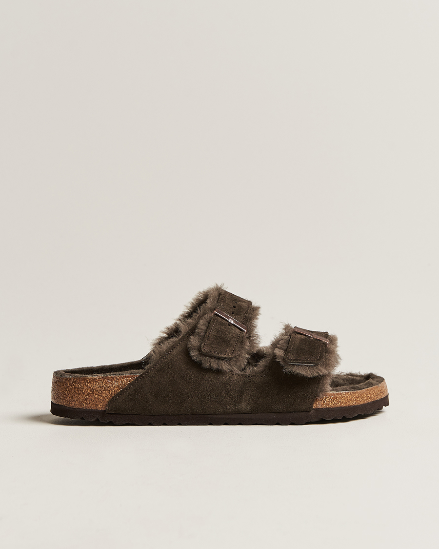 Herren | Sandalen & Pantoletten | BIRKENSTOCK | Arizona Classic Footbed Shearling Mocha Suede