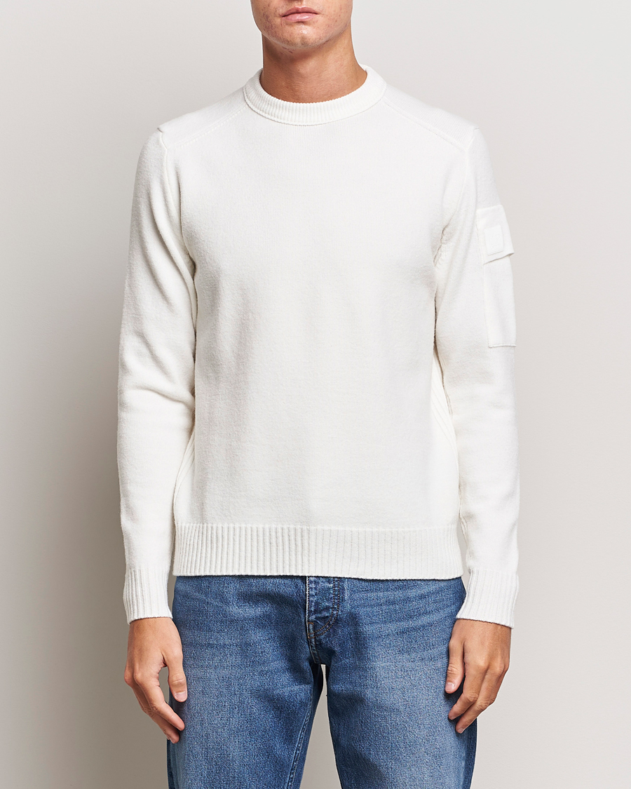Herren | C.P. Company | C.P. Company | Metropolis Knitted Wool Crew Neck White