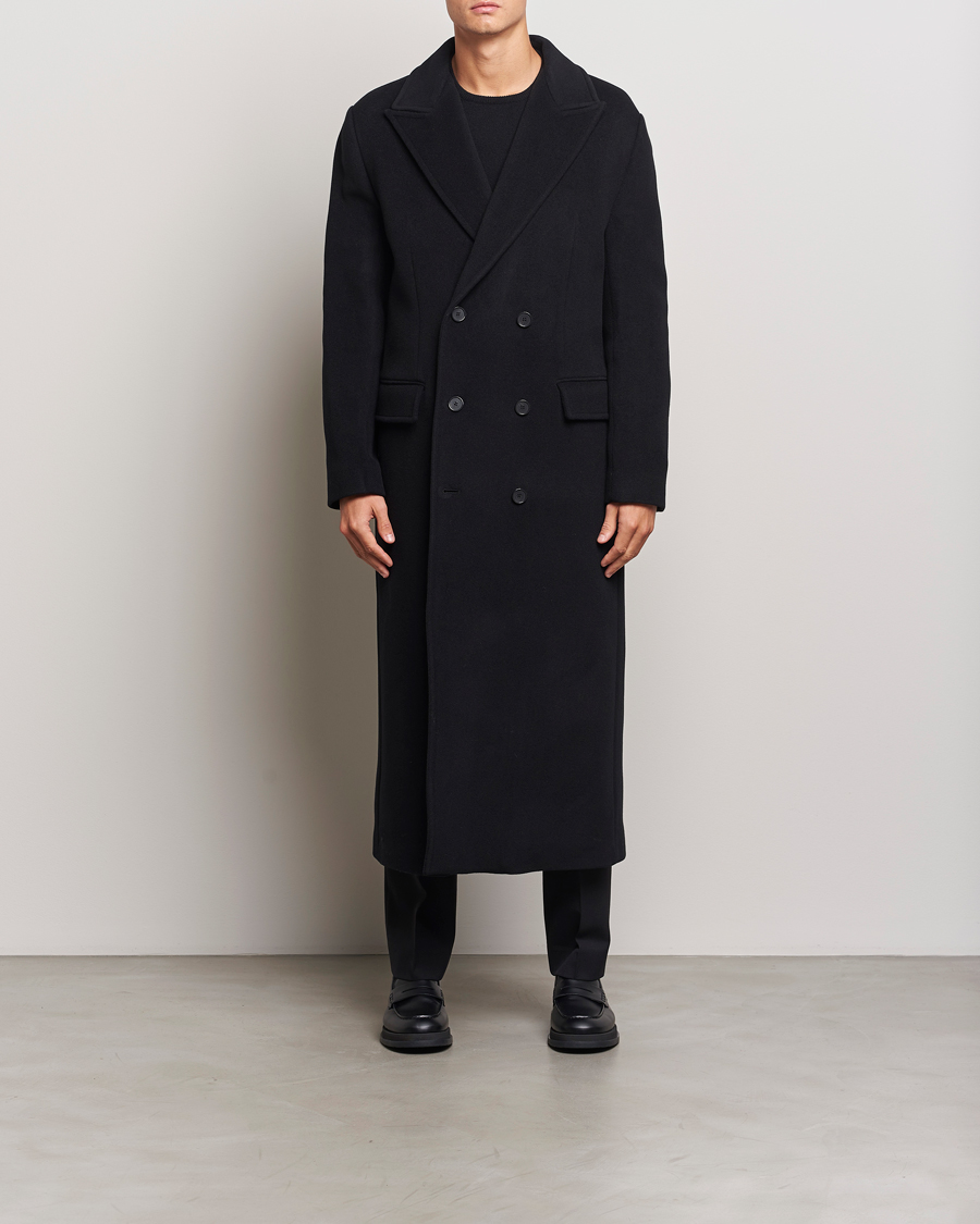 Herren | Jacken | Filippa K | Double Breasted Wool Coat Black