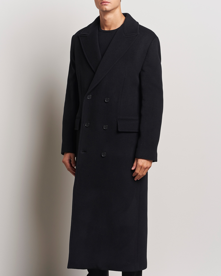 Herren | Jacken | Filippa K | Double Breasted Wool Coat Black