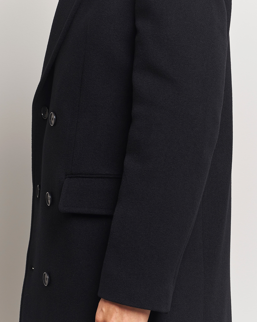 Herren | Jacken | Filippa K | Double Breasted Wool Coat Black
