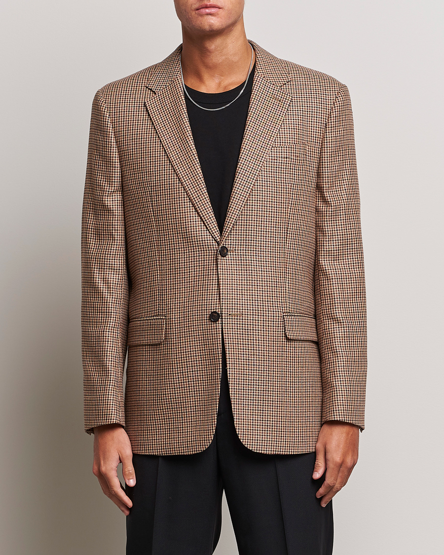 Herren |  | Filippa K | Wool Checked Blazer Beige/Brown