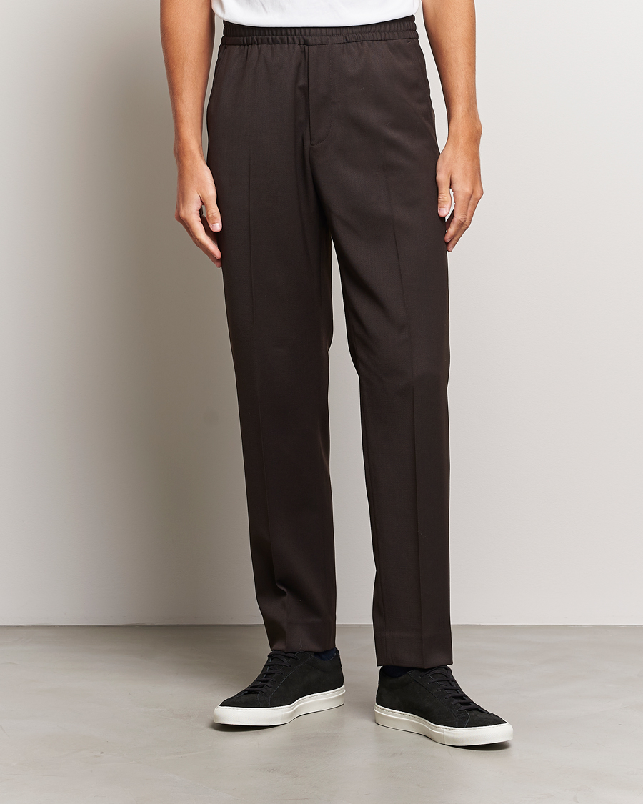 Herren |  | Filippa K | Relaxed Terry Wool Trousers Dark Brown