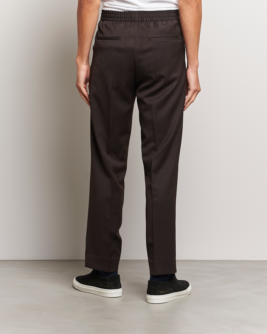 Herren | Hosen | Filippa K | Relaxed Terry Wool Trousers Dark Brown