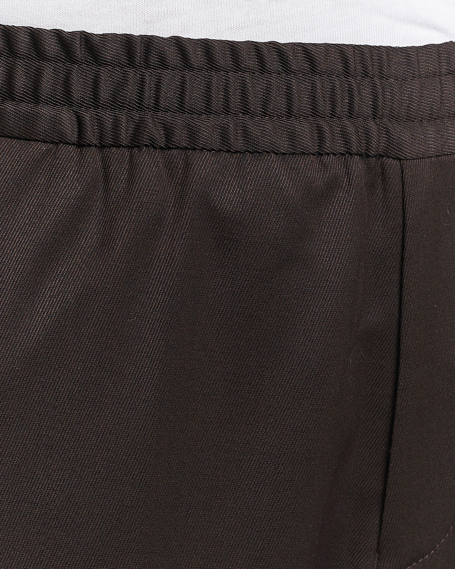 Herren | Hosen | Filippa K | Relaxed Terry Wool Trousers Dark Brown