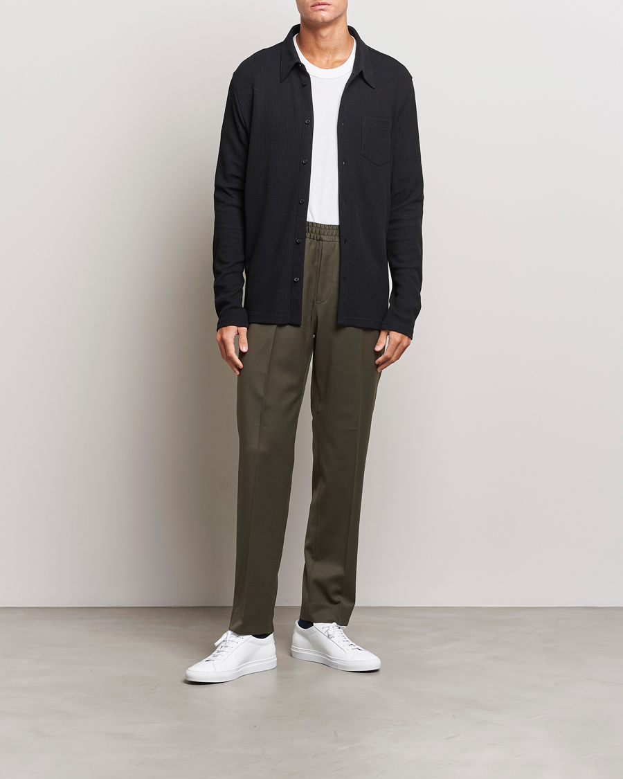 Herren | Hemden | Filippa K | Waffle Jersey Shirt Black