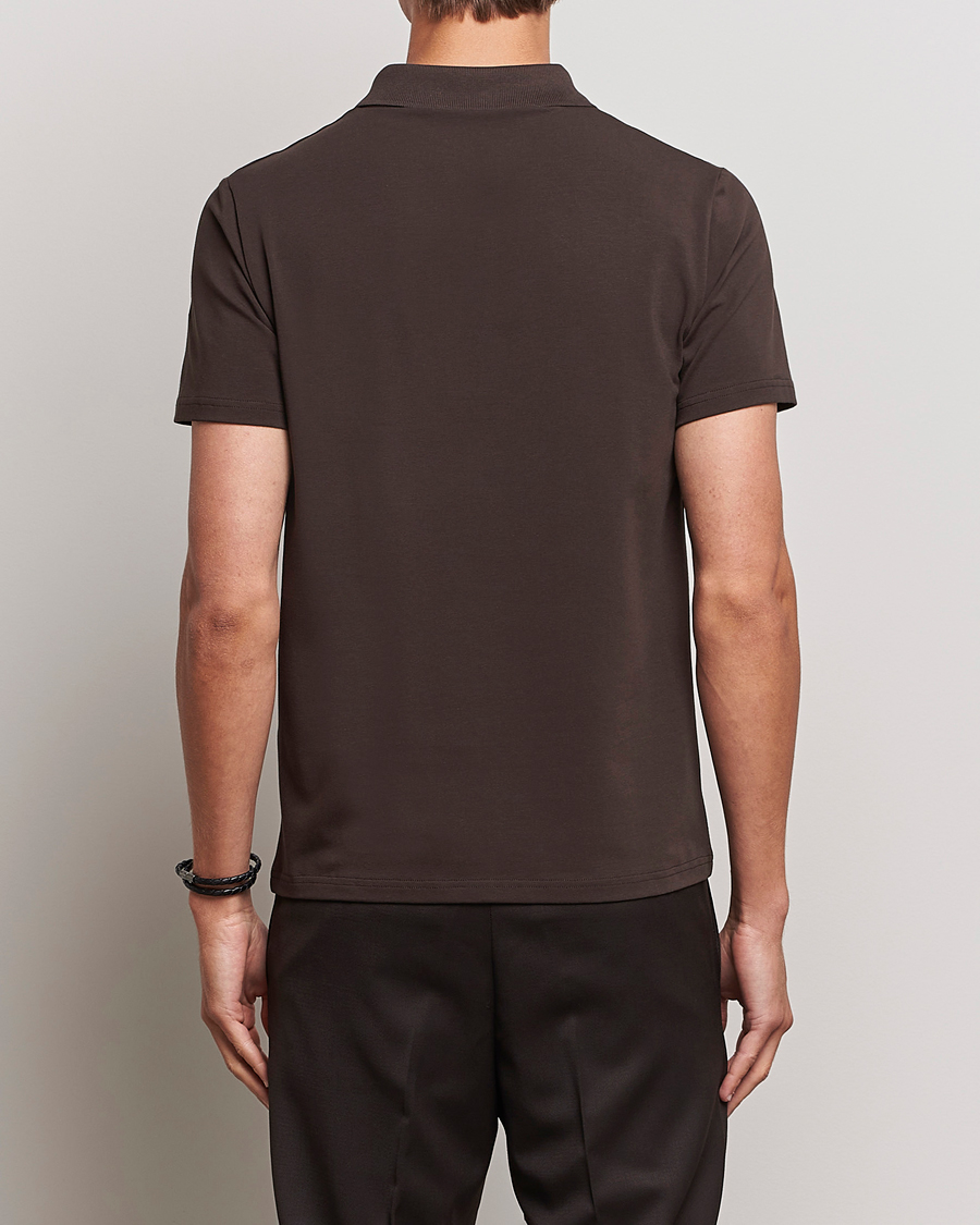 Herren | Poloshirt | Filippa K | Soft Lycra Polo T-Shirt Dark Chocolate