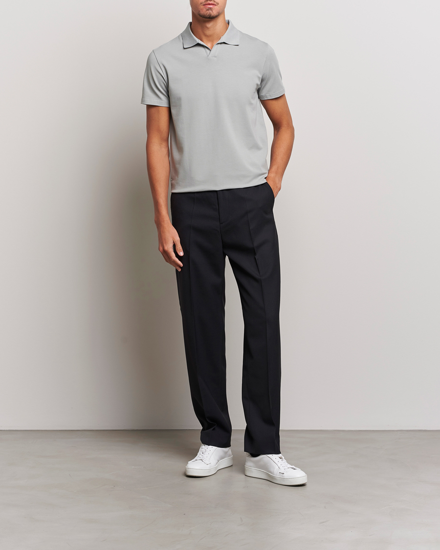 Herren | Poloshirt | Filippa K | Soft Lycra Polo T-Shirt Feather Grey