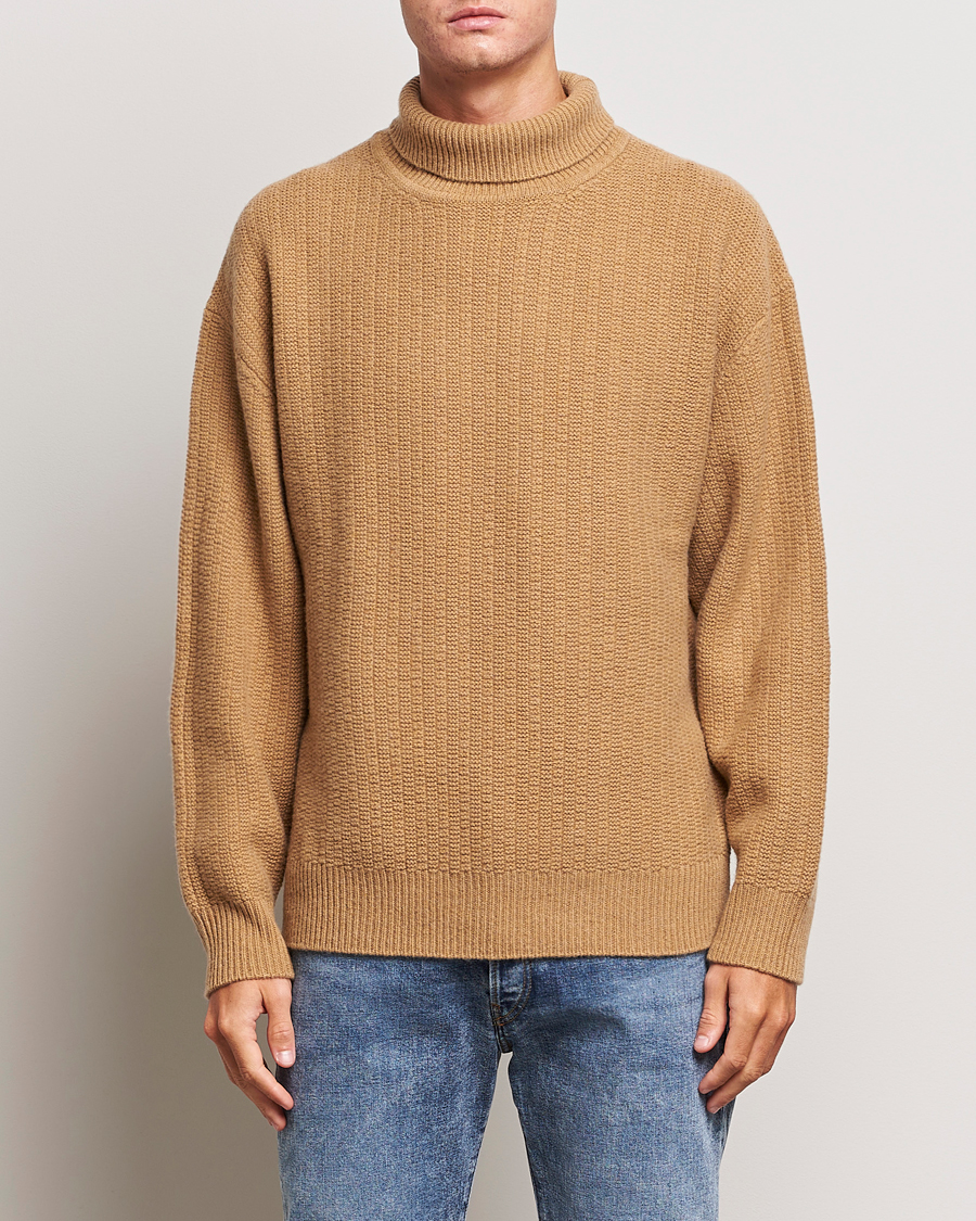 Herren |  | Filippa K | Wool Structured Polo Camel
