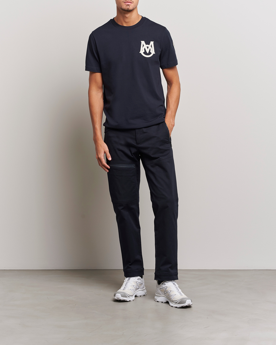 Herren | T-Shirts | Moncler | Embossed Logo T-Shirt Navy