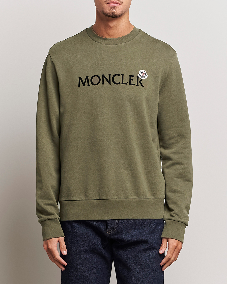 Herren |  | Moncler | Lettering Logo Sweatshirt Olive