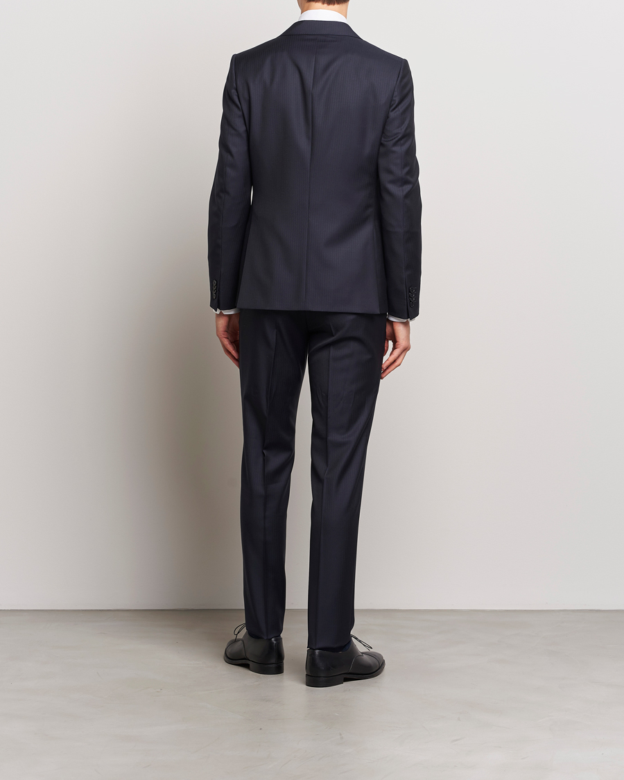 Herren | Anzüge | Zegna | Tailored Tonal Stripe Wool Suit Navy