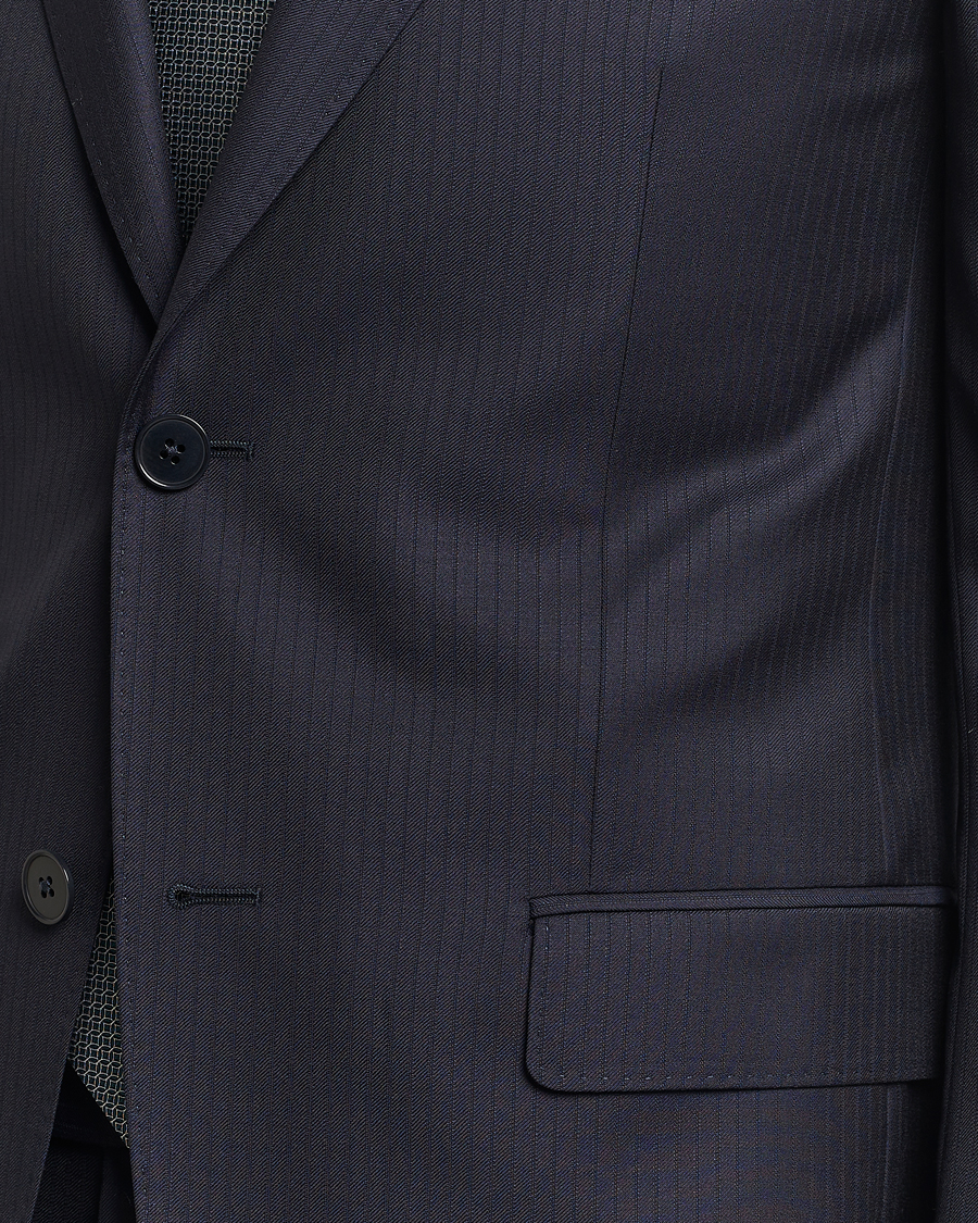 Herren | Anzüge | Zegna | Tailored Tonal Stripe Wool Suit Navy